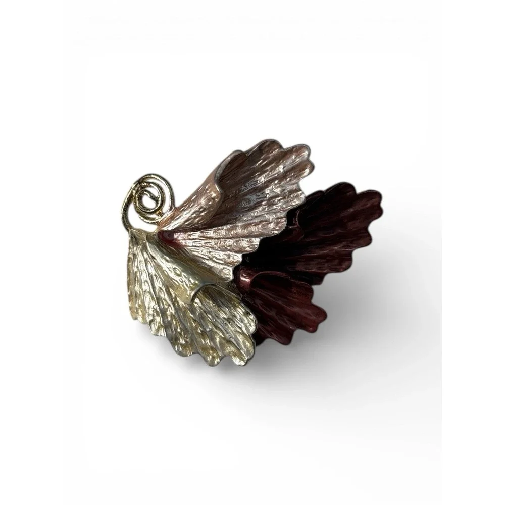 Vintage Gold‎ Tone Multicolor Enamel Ocean Wave Brooch Pin